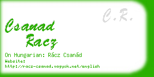 csanad racz business card